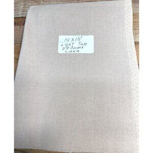 14x18 Oatmeal 28 Count Linen Fabric For Cross Stitch & Crafts